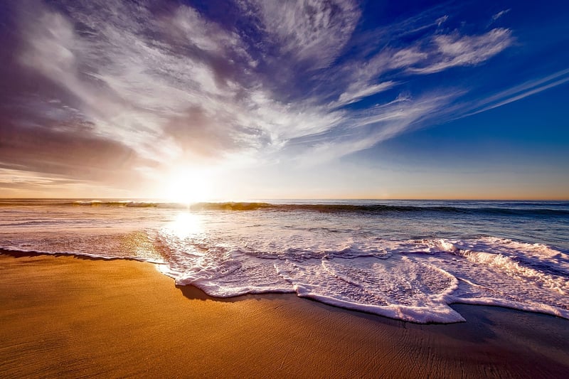 Secluded Beach at Sunset